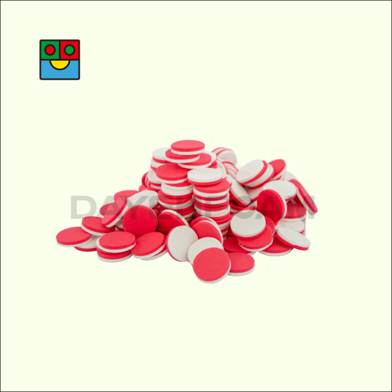 EVA Foam Double-sided Two-Color Counters : Red/White - Set of 200 pcs